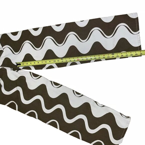 Adika Swish Printed Wide Leg Jeans Brown and‎ Cream Size Small (28) Hippy Grunge - Picture 3 of 6